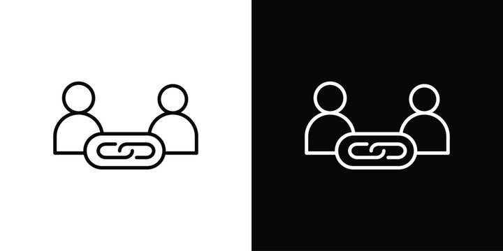 Affiliate link icon in trendy stroke liner style. Set of Website icon vector.