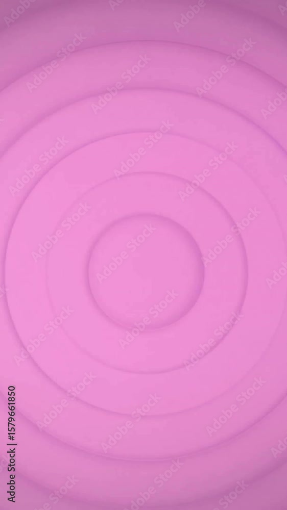 Poster animation of pulsating pink circles moving on seamless loop
