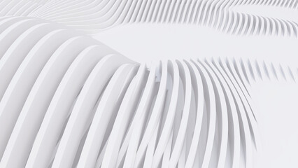 Naklejka premium Abstract Curved Shapes. White Circular Background.