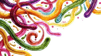 Abstract Colorful Lines: An explosion of vibrant lines in every hue, creating a mesmerizing display of fluidity and movement, inviting viewers to explore a world of color and abstract form.