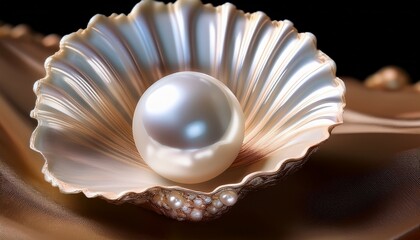 beautiful pearl embraced by shell generated by ai