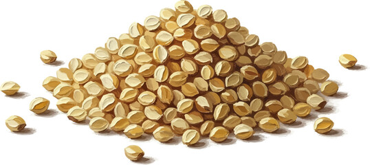 A Pile of Amaranth Grains with oil painting