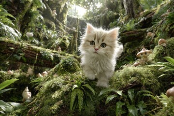 Mystical name discoveries: a cat's adventure in an enchanted forest. Naming inspiration. Naming your cat: an exploration of personality, culture, and imagination. Imaginative names.