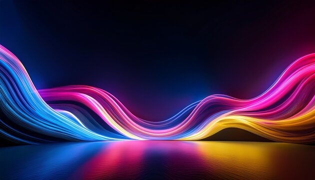 vibrant abstract background with pink triangles and light beams - Powered by Adobe