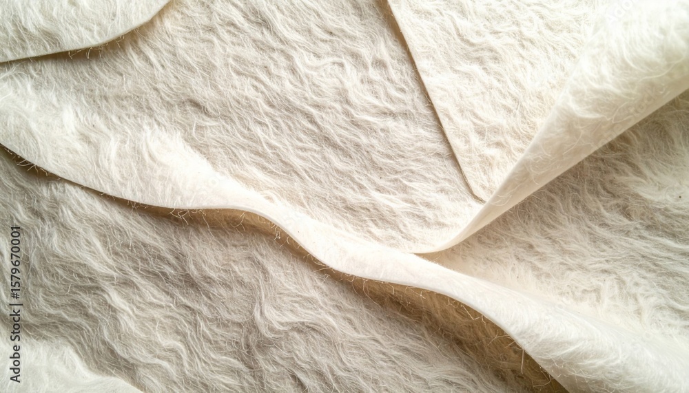 Poster off white textured fabric background with subtle crinkles and wave patterns