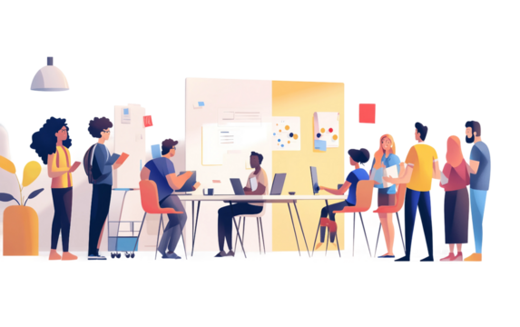 Confident wheelchair-using professional engaging in important work-related tasks isolated on transparent background PNG - Powered by Adobe