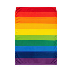 A vibrant, full spectrum rainbow flag. A symbol of diversity, inclusion, and lgbtqia+ pride.