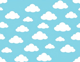 Simple cloud pattern on light blue background