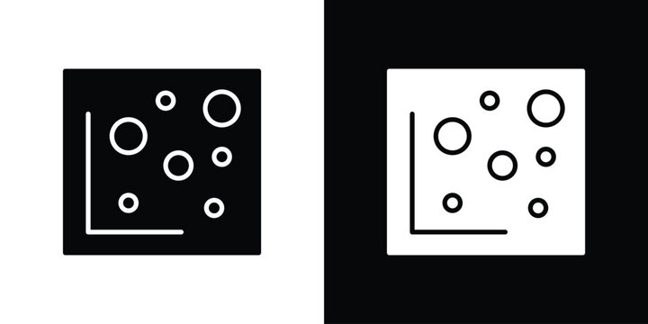 Heat Map icon Flat Solid Style in black and white colors. Vector eps10.