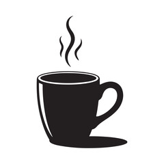 Coffee mug silhouette vector art