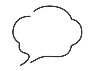 線に抜け感のあるオシャレ吹き出しシンプル_ベクターイラスト