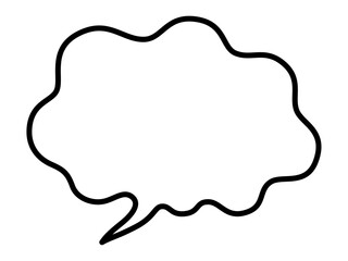 シンプルなモヤモヤ吹き出し_ベクターイラスト
