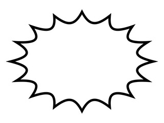 シンプルな爆発吹き出し_ベクターイラスト
