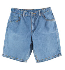 Denim shorts isolated on a white background, png, transparent
