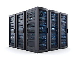 Server racks in a row