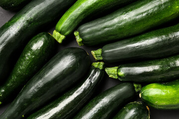 Texture of fresh green zucchini as background