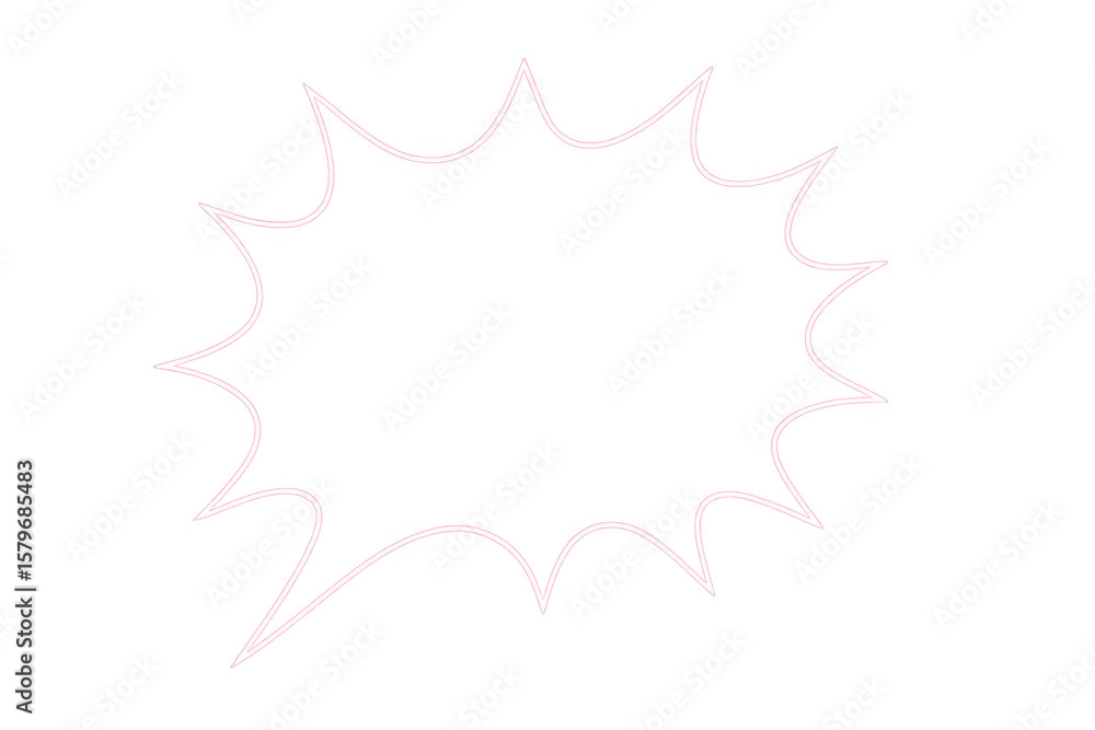 Aufkleber jagged speech bubble is depicted on a transparent background, ready for text or other design element