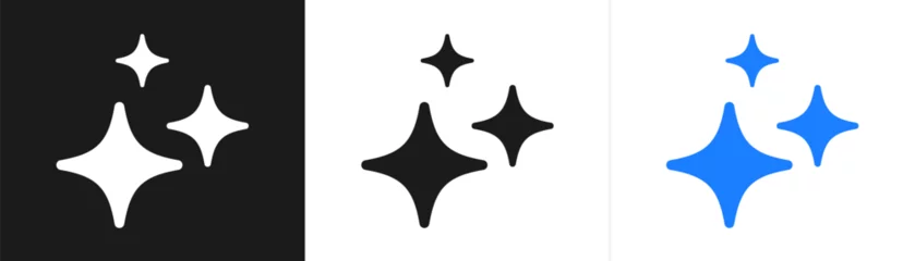 Fototapete Generative AI logo icon magic sparkle stars symbol , Artificial intelligence sign. Vector ai generated icon blue logo © icons gate