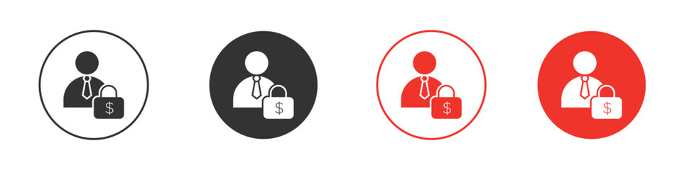 Guarantor icon symbol. Simple, flat design for web or mobile app. Minimal Vector illustration logotype.