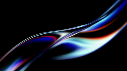 Abstract minimalist design, colorful glass shape, 3d render