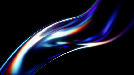 Modern abstract iridescent 3D wallpaper technology concept
