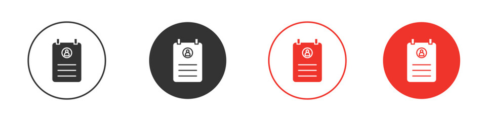 Curriculum icon symbol. Simple, flat design for web or mobile app. Minimal Vector illustration logotype.