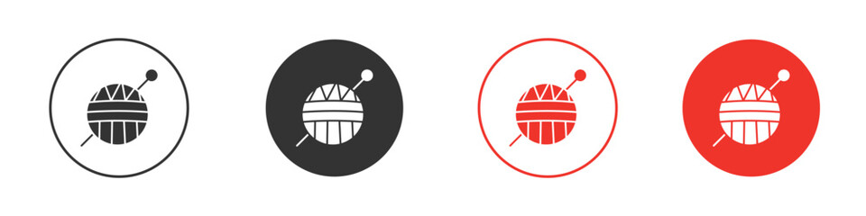 Crochet icon symbol. Simple, flat design for web or mobile app. Minimal Vector illustration logotype.