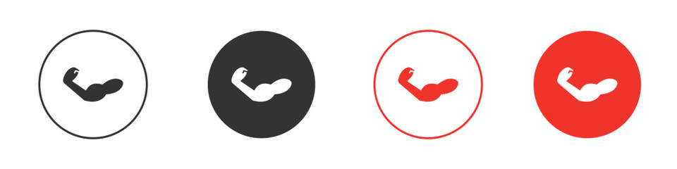 Arm icon symbol. Simple, flat design for web or mobile app. Minimal Vector illustration logotype.