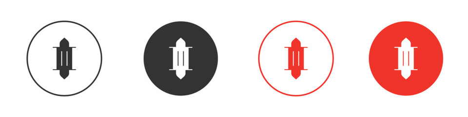 Arabic Lamp icon symbol. Simple, flat design for web or mobile app. Minimal Vector illustration logotype.