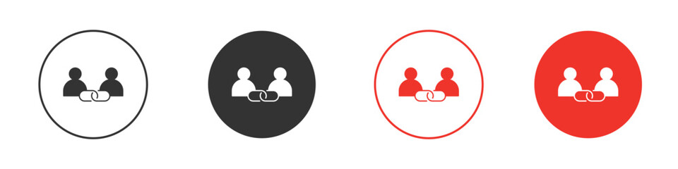 Affiliate link icon symbol. Simple, flat design for web or mobile app. Minimal Vector illustration logotype.