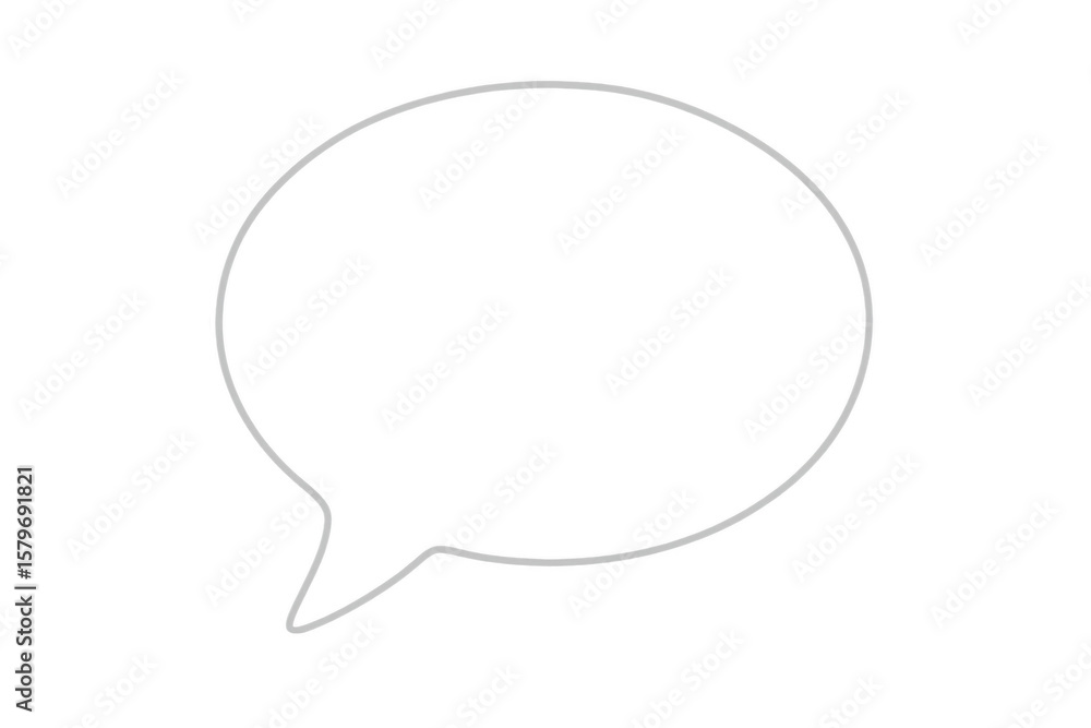 Poster simple white speech bubble with transparent background, perfect for adding messages and dialogue to 