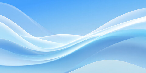 Obraz premium Abstract light blue wavy lines background with smooth curves