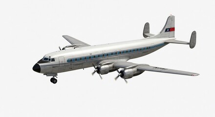 Elegant Vintage Airplane Soaring High Brightly Lit. AI Generated