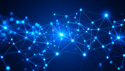 Abstract Blue Network Connection Background