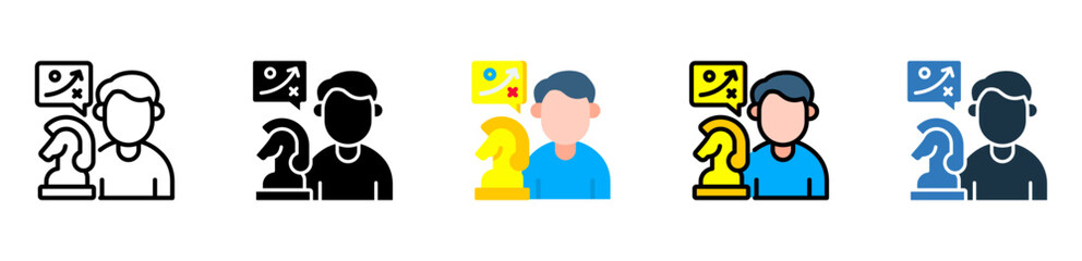 Strategy icon multiple style 