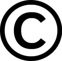 copyright glyph vector flat icon
