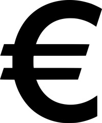 Fototapeta premium euro glyph vector flat icon 
