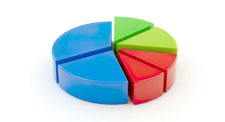 Obraz premium 3d pie chart with colored balls
