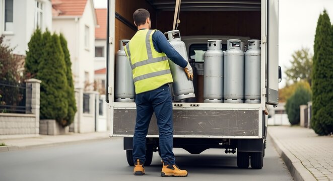 Young couple strolling in the city, a woman engineer and a male mechanic working on industrial auto repair equipment