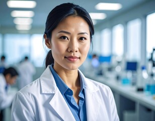Woman scientist in lab setting