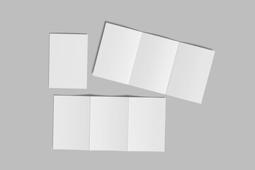 a5 trifold brochure blank mockup