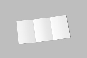 a5 trifold brochure blank mockup