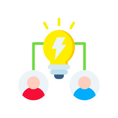 Brainstorm flat color icon