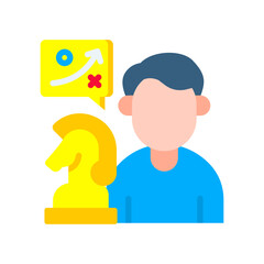 Strategy flat color icon