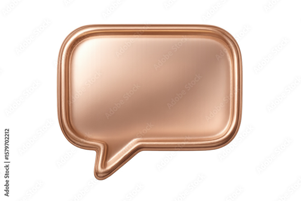 Fototapete metallic pink gold speech bubble gleaming with sleek design, enhancing communication graphics with s