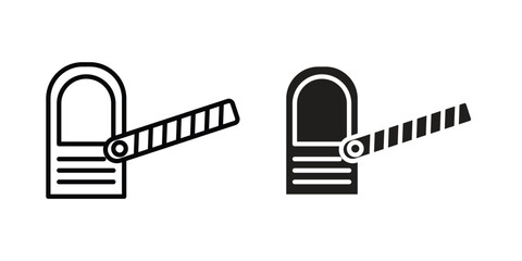 Road toll icon concept. pixel perfect linear ui icon.