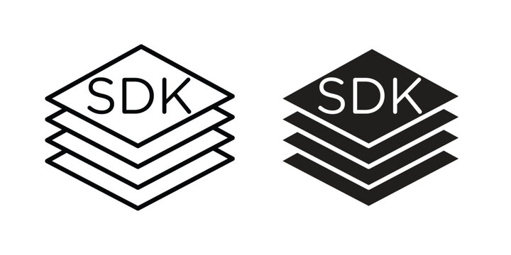 SDK icon concept. pixel perfect linear ui icon.