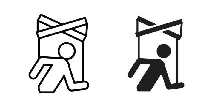 Puppet icon concept. pixel perfect linear ui icon.