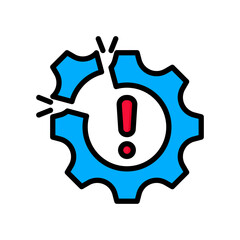 Disruption lineal color icon