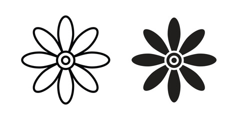Fototapeta premium Gerbera icon concept. pixel perfect linear ui icon.